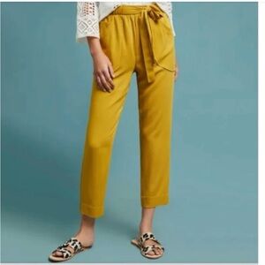 Anthropologie mustard yellow pants.